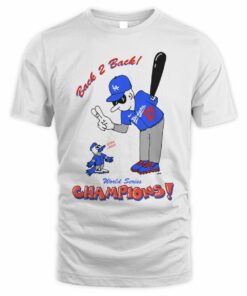 Dodgers World Series Back 2 Back Champions Baseball Tee Vacancy Projects Shop