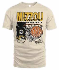 Mizzou Tigers Oval Tiger Head SEC Basketball Hoop Swoosh T-Shirt