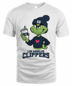 LA Clippers Grinch Heart Christmas Basketball T-Shirt