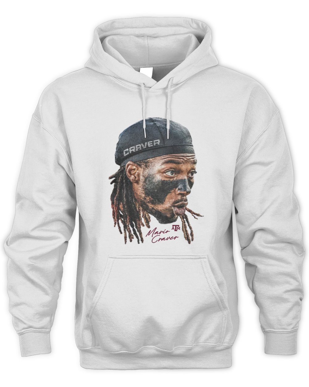 Texas A&M Aggies Mario Craver Autograph Cap Game Face NIL Hoodie
