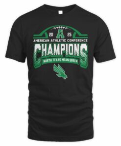 North Texas Mean Green AAC Football Champions 2025 American Athletic Conference T-Shirt