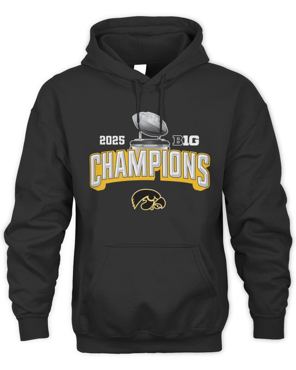 2025 Big Ten Football Champions Iowa Hawkeyes College Event Hoodie