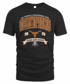 Texas Longhorns 2025 SEC Football Championship Game Champions T-Shirt