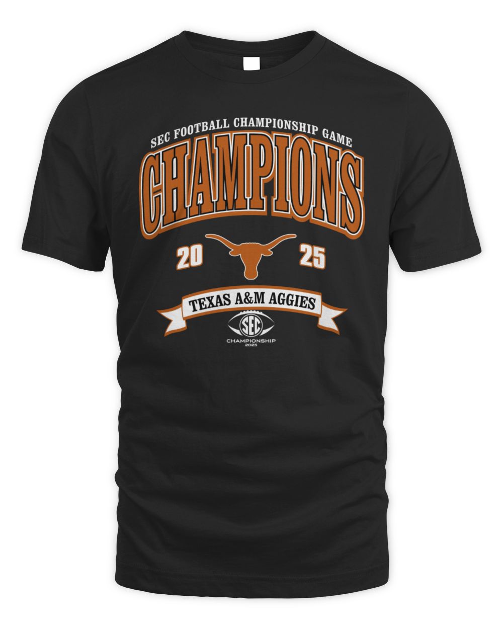 Texas Longhorns 2025 SEC Football Championship Game Champions T-Shirt