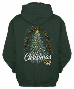 Merry Christmas Missouri Tigers Very Merry Holiday Tree Logo Hoodie