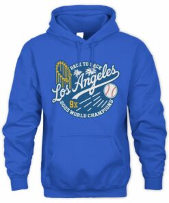 Dodgers 2025 World Champions Back To Back 9-Time Hoodie