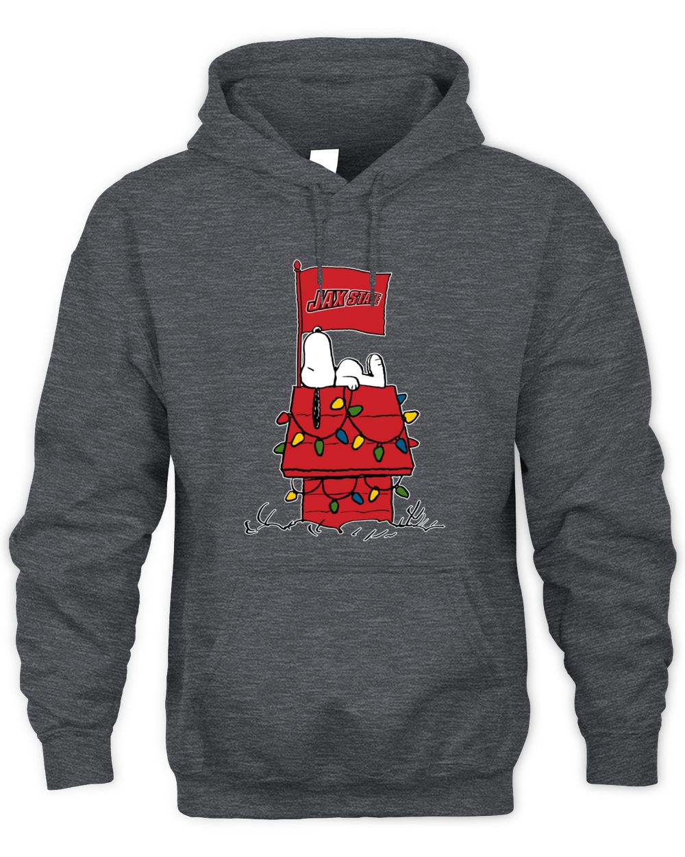 Jacksonville State Gamecocks Snoopy House Christmas Lights Hoodie