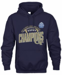 Official Georgia Tech Yellow Jackets  2025 ACC Champions Logo Football Hoodie