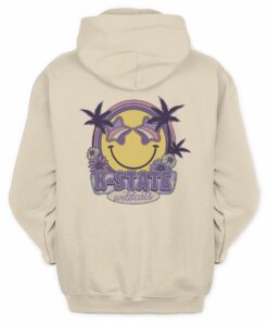 K-State Wildcats Smiley Face Palm Flowers Campus Hoodie