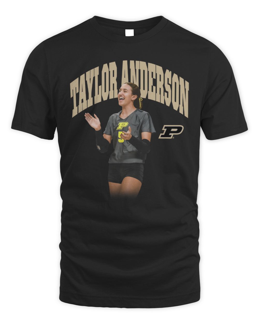 Purdue Taylor Anderson Womens Basketball Portrait Graphic T Shirt