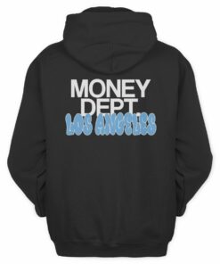 Money Dept Shirt Black and Blue LA Graphic Hoodie