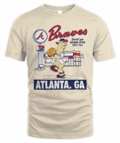 Mitchell Ness Atlanta Braves Deli Baseball Tee