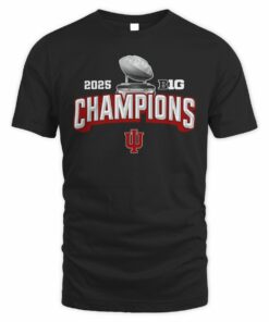 Indiana Hoosiers 2025 Big Ten Football Champions Game Trophy T-Shirt