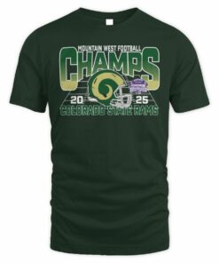Colorado State Rams Helmet 2025 Mountain West Football Champs T-Shirt