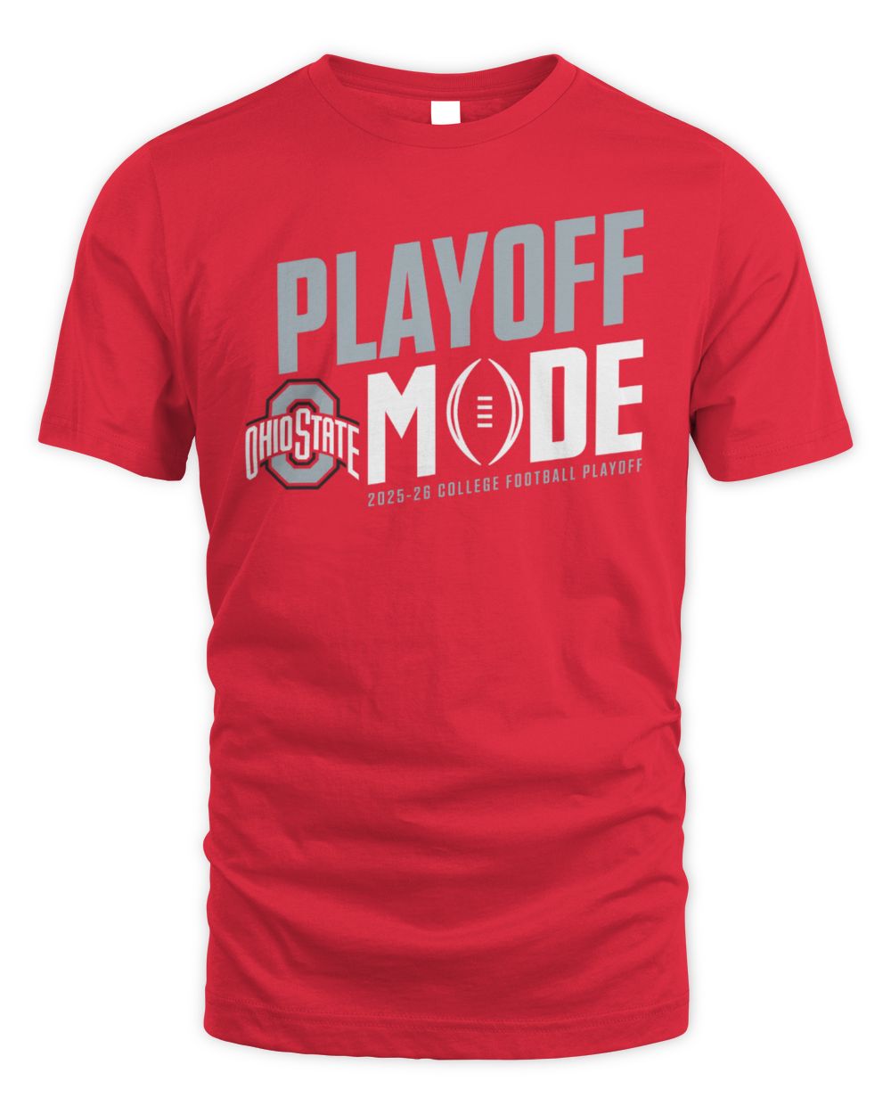 Men's Scarlet Ohio State Buckeyes 2025-26 College Football Playoff Pass Protection T-Shirt