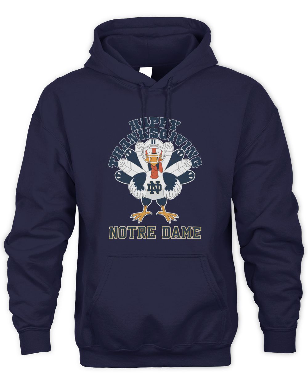 Notre Dame Fighting Irish Turkey Helmet Happy Thanksgiving Hoodie