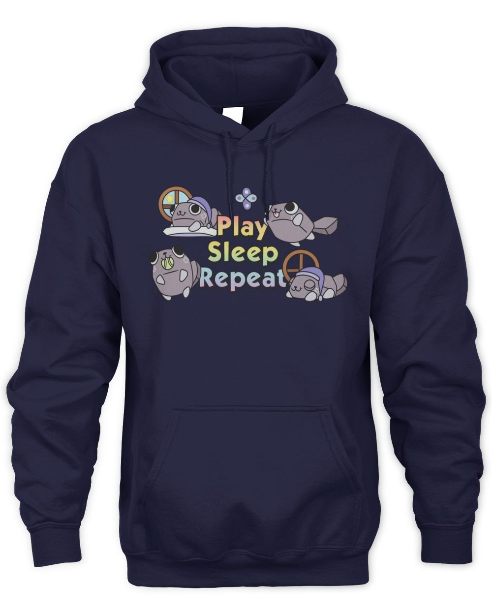 Dandy's World Merch Pebble Play Sleep Repeat Hoodie