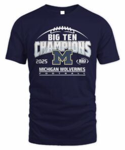Michigan Wolverines Football 2025 Big Ten Champions College Team T-Shirt