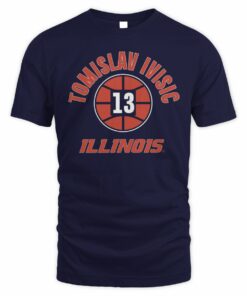 Tomislav Ivisic Illinois Basketball Name Number 13 Ball T-Shirt