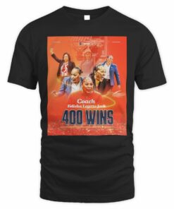 Coach Felisha 400 Career Milestone NCAA Basketball Tee