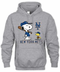 New York Mets MLB Snoopy Woodstock Crossover Hoodie