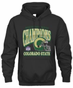 Colorado State Rams Football Helmet Vintage 2025 Mountain West Champs Hoodie