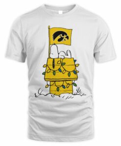 Iowa Hawkeyes Snoopy House Holiday Lights T-Shirt