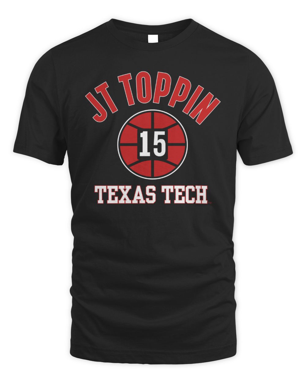 JT Toppin Texas Tech Basketball Name Number 15Tee Shirt