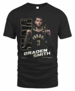 Purdue Boilermakers Slam Braden Smith Gold Remix Tee