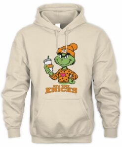 New York Knicks Grinch Christmas Coffee Heart Basketball Holiday Hoodie