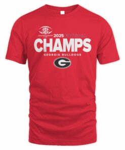 Official Georgia Bulldogs 2025 SEC Football Champs T-Shirt