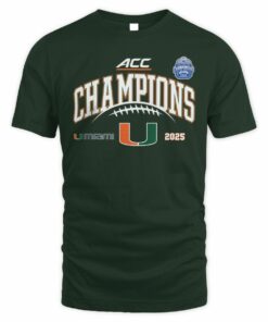 Miami Hurricanes Football ACC Champions 2025 T-Shirt Official Team
