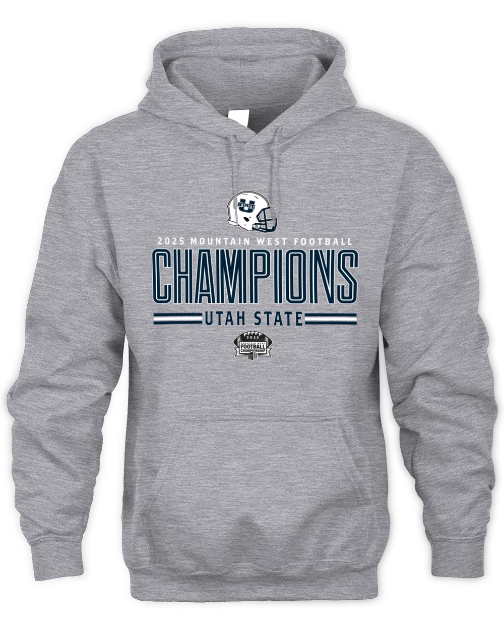 Utah State Aggies Helmet 2025 Mountain West Conference Champions Hoodie