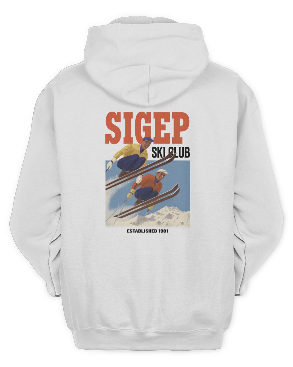 SigEp Fraternity Ski Club College Greek Life Skiing Hoodie