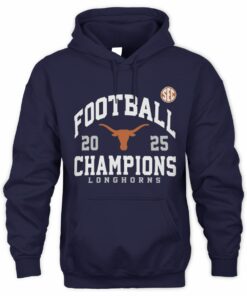 Texas Longhorns 2025 SEC Champions Football Graphic Hoodie