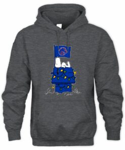 Boise State Broncos Snoopy House Christmas Lights Hoodie