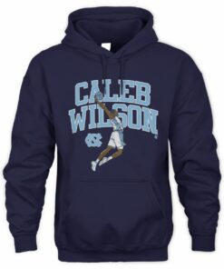 UNC Caleb Wilson Slam Dunk Name Pose Basketball Hoodie