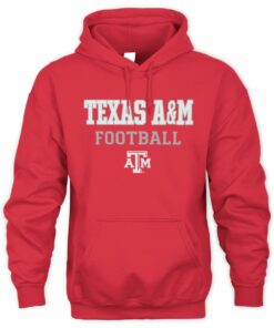 Men's Champion Maroon Texas A&M Aggies Football Stack Sweatshirt Hoodie