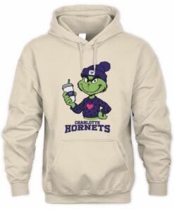Charlotte Hornets Grinch Christmas Coffee Heart Basketball Holiday Hoodie