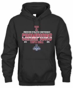 Temple Owls College Football American Athletic Champions 2025 Hoodie