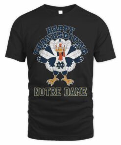 Notre Dame Fighting Irish Happy Thanksgiving Turkey T-Shirt
