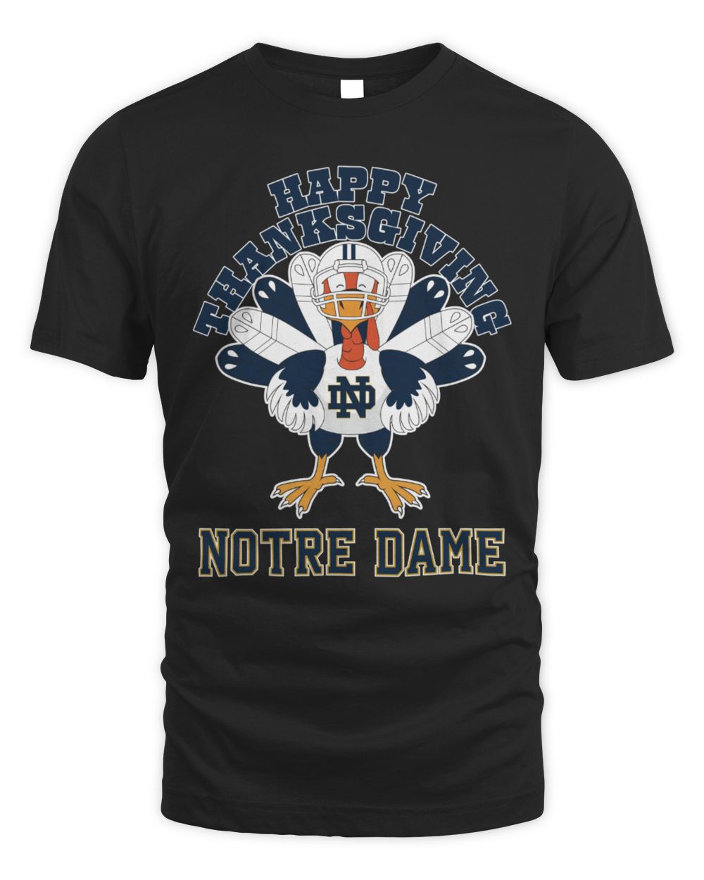 Notre Dame Fighting Irish Happy Thanksgiving Turkey T-Shirt