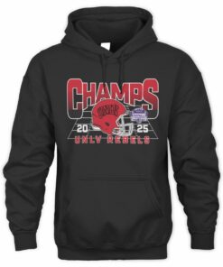 UNLV Rebels 2025 Football Helmet Mountain West Champs Hoodie