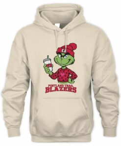 Portland Trail Blazers Grinch Christmas Coffee Heart Basketball Holiday Hoodie