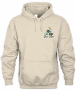 Men's Natural Tulane Green Wave Comfort Colors Mascot Overlay sSweatshirt Hoodie