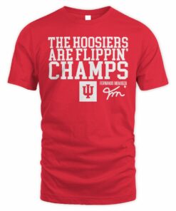 Fernando Mendoza Crimson Indiana Hoosiers The Hoosiers Are Flippin' Champs Short Sleeve T Shirt