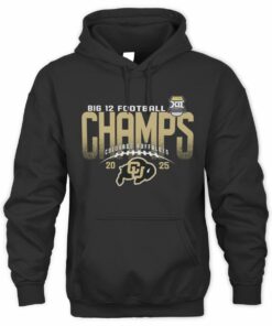 Colorado Buffaloes Big 12 Champs 2025 Official Championship Football Hoodie
