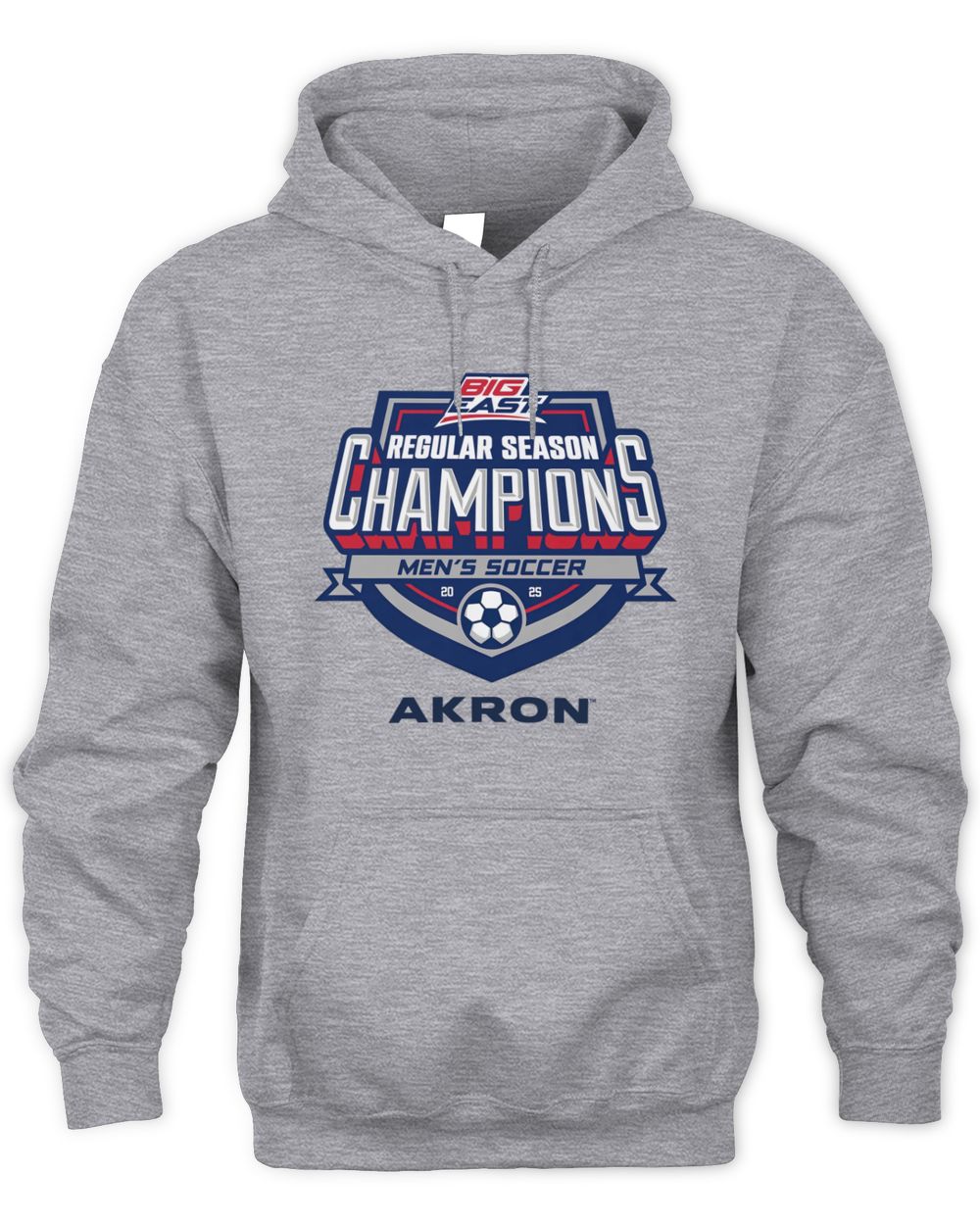 Big East 2025 Regular Season Champions Akron Men’s Soccer Hoodie