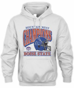 Boise State Broncos Football Helmet Vintage 2025 Mountain West Champs Hoodie