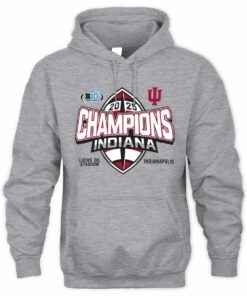 Big Ten Championship T Shirt Indiana Hoosiers Grey Blue 84 2025 Big Ten Football Champions Hoodie